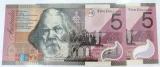 2001 R21 $5 2 UNC Consec Running Notes. McFaralne / Evans DJ 01 Prefix