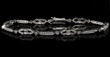 1.12ct G Si Diamond Set 18K White Gold Bracelet 17cm Val $8030