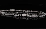 1.12ct G Si Diamond Set 18K White Gold Bracelet 17cm Val $8030