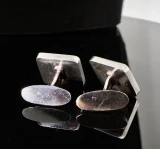 Vintage Georg Jensen No. 93C Sterling Silver Polychrome Enamel Cufflinks