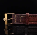 Auth. Omega Brown Leather 18mm/ 16mm Wristwatch Strap