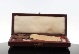 Antique Scottish Masonic Knights Templar Cross Red Enamel Breast Jewel c1900