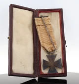 Antique Scottish Masonic Knights Templar Cross Red Enamel Breast Jewel c1900