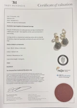 Australian Sapphire & Diamond 14k Gold Lever Post Clip Drop Earrings Val $10450.