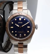 Oris Divers Sixty Five Bico Bronze and Steel Automatic 40mm Blue Dial Full Set