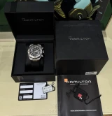 Auth. Hamilton H78716333 Khaki Navy Sub Automatic Watch Box & Docs