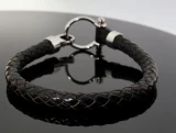 Omega Sailing Bracelet Brown Braided Leather 24cm With Boutique Packaging