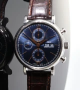 2021 IWC Portofino Chronograph Steel Blue Dial Watch B+P Ref 391036
