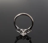 Vintage 1.40ct G VS 18k White Gold Heart Shape Diamond Ring sz L1/2 Val $19560