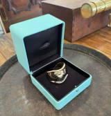 Auth. Tiffany & Co 18k Gold Bone Cuff In Box Elsa Peretti Rec Retail. $44500 aud