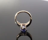 Vintage 3.80ct Tanzanite & G Si Diamond Set 14k Gold Ring Size N1/2 Val $11630