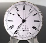 Swiss Split Second Chronograph pocket watch movement + Dial - Working