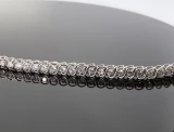 5.56ct Diamond Set 14k White Gold S link Tennis Bracelet 19cm Long Val $14185