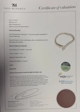5.56ct Diamond Set 14k White Gold S link Tennis Bracelet 19cm Long Val $14185