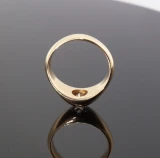 Antique Handmade 14k Gold 0.96ct Vs Old Cut Diamond Gypsy Ring Size O Val $10790