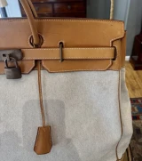 Vintage 1986 Hermes Haut à Courroies HAC Toile & Leather Travel Bag