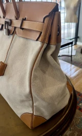 Vintage 1986 Hermes Haut à Courroies HAC Toile & Leather Travel Bag
