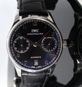 Auth IWC Portuguese 8 Days Power Reserve Mens Steel Automatic Watch IW500109