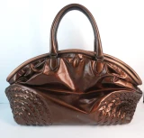 Bottega Veneta, Italy Bronze Metallic Coloured Oversized Leather Handbag
