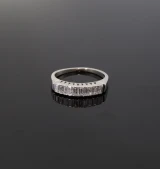 Vintage Platinum 0.76ct H Vs2 Baguette Cut Diamond Ring Size L Val $6040