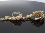 Vintage 10.28ct Diamond Set 18K Yellow Gold Ladies Drop Earrings Val $31890