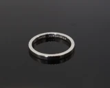 Auth. Tiffany & Co. Platinum 2mm 0.42ct Diamond Band Ring Size L + Box Val $5840