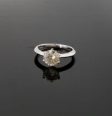 Vintage Platinum 1.16ct M-N Brilliant Cut Diamond Ring Size J Val $5595