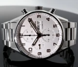 Auth. Tag Heuer Carrera Cal 16 Chronograph Steel Watch Box & Docs CV2A1C
