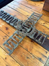 Nikolaus Johannes Seffrin - Signed Metal Crucifixion Sculpture Religious Art