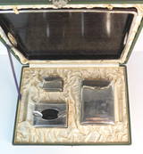 Super Rare Early 1900S Japanese 950 Sterling Silver Smokers Set In Original Case