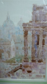 ARTHUR EVAN READ, 1911-78, LARGE SIGNED FRAMED WATERCOLOR OF ROME