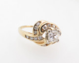 14k Gold 0.83ct Diamond Cluster Ladies dress ring, valuation $4890