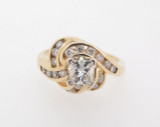 14k Gold 0.83ct Diamond Cluster Ladies dress ring, valuation $4890