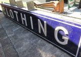 ANTIQUE SIGN DEALER BRISBANE 1920s FEDERAL ELECTRIC COMPANY 3.76M CLOTHING DOUBLE SIDED INDUSTRIAL SIGN AUSTRALIA