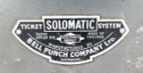 Scarce c 1960’s huge Solomatic ticket machine ex Wynnum (QLD) bus company 