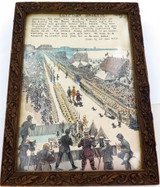 WW1 superb pen & ink wash “Egyptian Gazette, Royal Artillery Inspection Parade”.