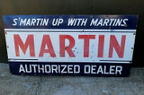 BRISBANE SIGNS BOUGHT AND SOLD HEAVY 1930s to 40s VINTAGE LARGE 6FT AMERICAN MARTIN OIL SERVICE DEALER enamel SIGN