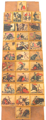 c1950’s rare bizarre collection of Spanish bullfighting matchboxes