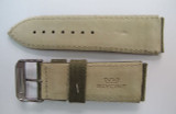 24MM HIGH GRADE MILITARY STYLE CANVAS & LEATHER STRAP, STEEL BUCKLE BY GLYCINE # D