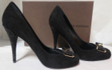 Louis Vuitton Black 4.5 inch Crystal Heels in Size 39.5 Worn Once In Box