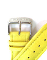 22MM HIGH GRADE YELLOW LEATHER STRAP & STEEL BUCKLE BY GLYCINE #U
