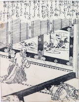 c1850’s JAPANESE WOODBLOCK PRINT ON RICE PAPER BY TOYOKUNI