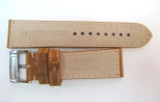 24MM GERMAN MADE TAN LEATHER STITCHED STRAP & STEEL BUCKLE BY GLYCINE #M