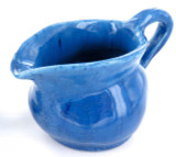 1934 HARVEY SCHOOL POTTERY. MATCHING PAIR SUGAR & CREAMER. DATED & INITIALLED.