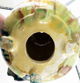 SUPER RARE / HUGE / ATTRIBUTED TO HARVEY SCHOOL POTTERY “DRAGON WARE” LAMP BASE.