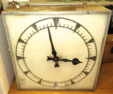 c1950s MASSIVE DOUBLESIDED ELECTRIFIED RAILWAY STATION BUSINESS COMMERCIAL CLOCK