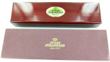 JULES JURGENSEN 7320K 14K GOLD LADIES WATCH DISPLAY BOX + ORIGINAL STORE TAG.