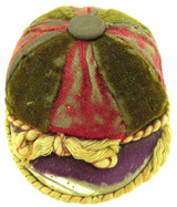 ANTIQUE “SCHOOL CAP" PINCUSHION PIN CUSHION.