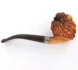 STUNNING / ANTIQUE “LIONS HEAD” MEERSCHAUM PIPE.