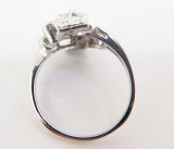 Vintage 0.51ct Diamond Set Ladies 14K White Gold Ring Size O1/2 Val $3980
